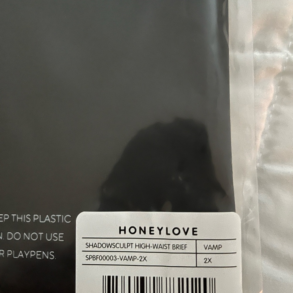 Honeylove ShadowSculpt High-Waist Brief in Black size 2X